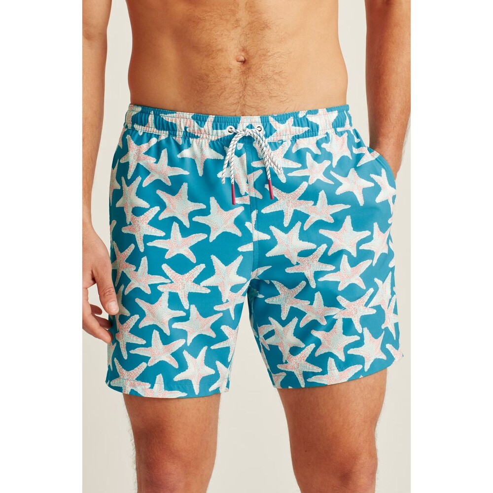 Bonobos Riviera Recycled Swim Trunks Shorts Lucky Starfish Printed M New 264199